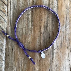 TAL Designs Silver Bead Pull Cord Bracelet